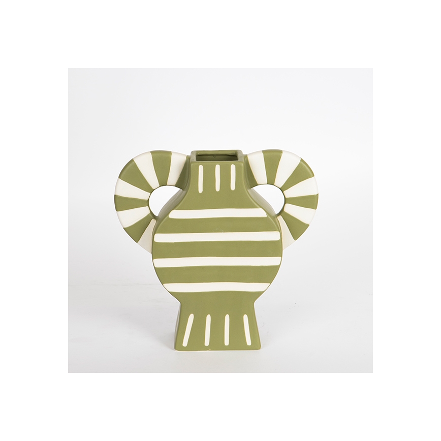 Vaso in ceramica 32x30,8 cm verde