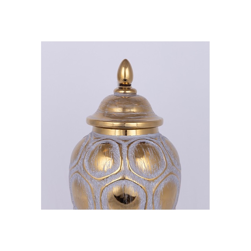 Vaso in ceramica 35x18,5 cm oro/grigio
