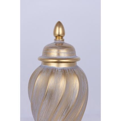 Vaso in ceramica 40,8x17,5 cm oro/grigio