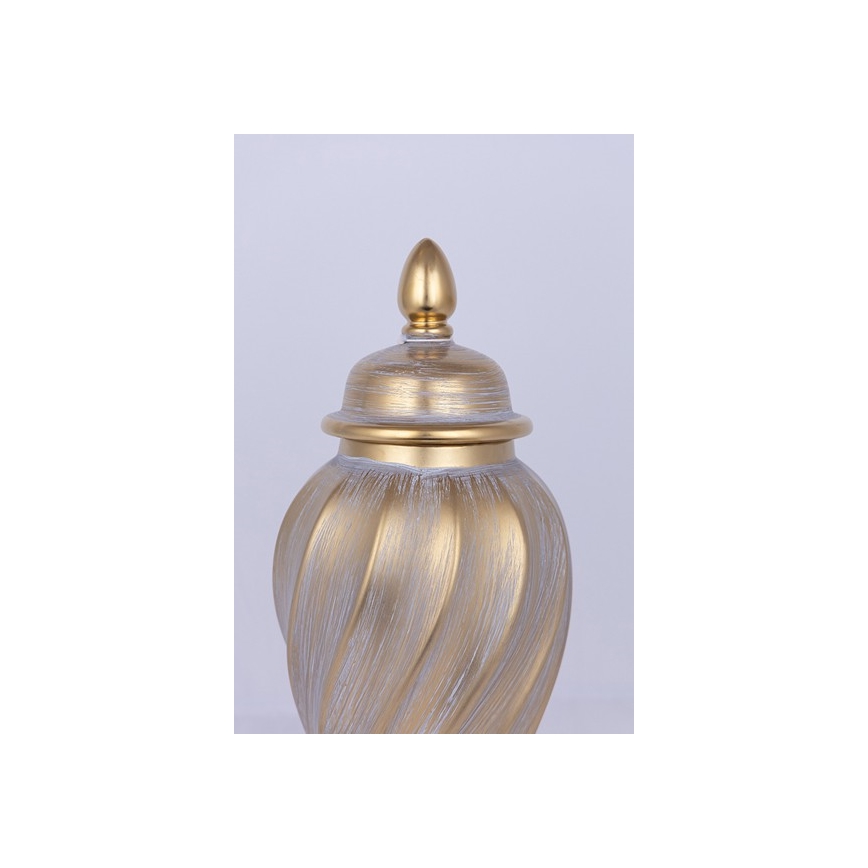Vaso in ceramica 40,8x17,5 cm oro/grigio
