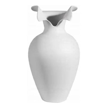Vaso in ceramica 41,5x23 cm bianco