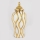 Vaso in ceramica 42,6x18,8 cm oro/bianco