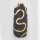 Vaso in ceramica 45x19,5 cm oro/nero