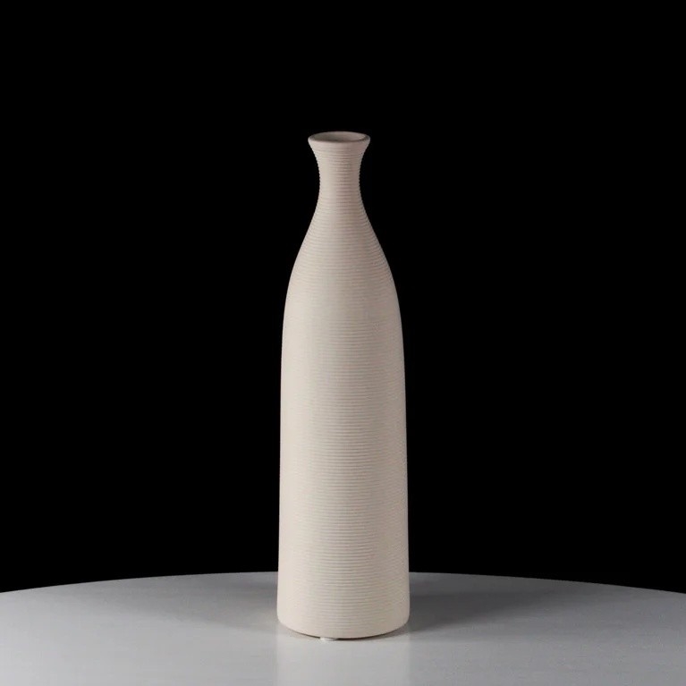 Vaso in ceramica bianca da 33 cm