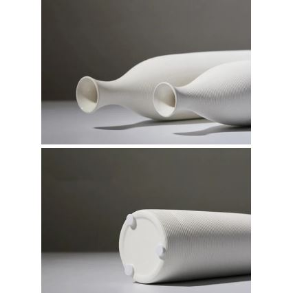 Vaso in ceramica bianca da 33 cm