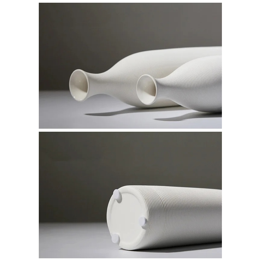 Vaso in ceramica bianca da 33 cm