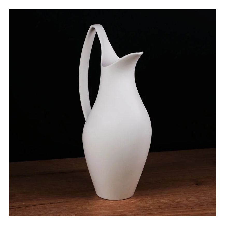 Vaso in ceramica bianco 33x17x19 cm