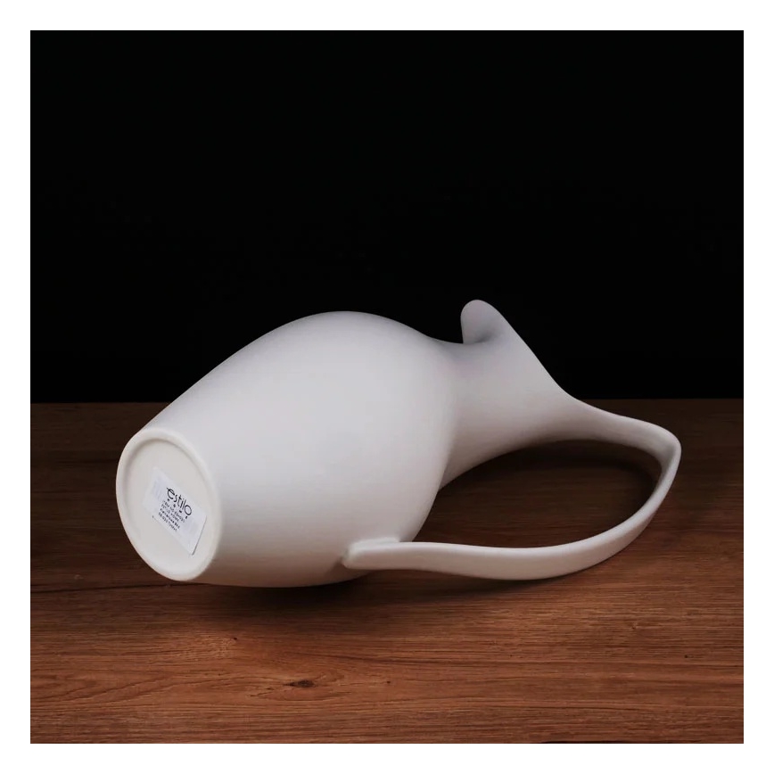 Vaso in ceramica bianco 33x17x19 cm