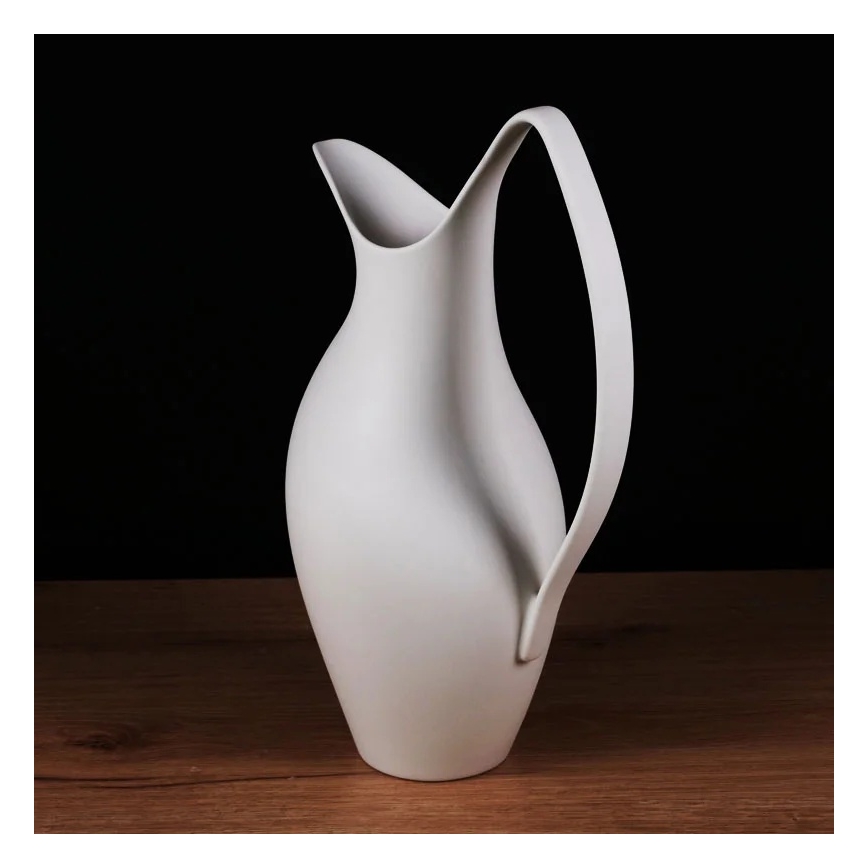 Vaso in ceramica bianco 33x17x19 cm