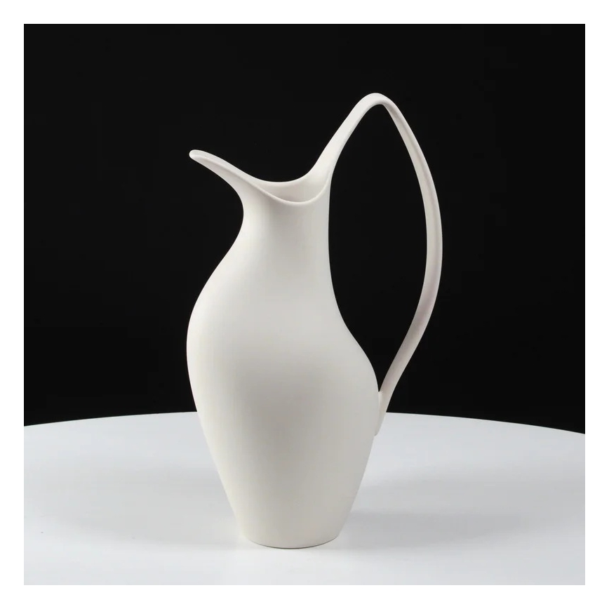 Vaso in ceramica bianco 33x17x19 cm