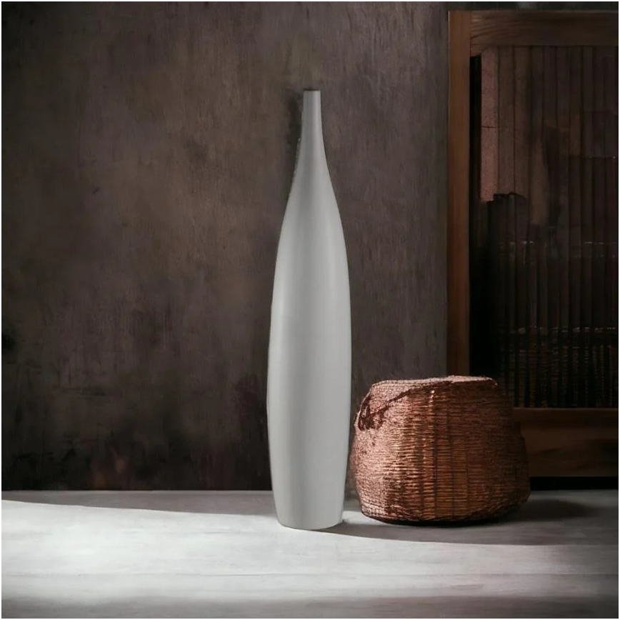 Vaso in ceramica bianco H 70 cm