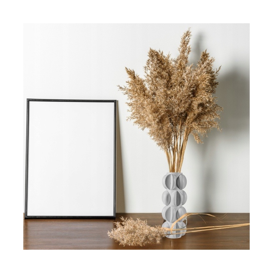 Vaso in resina 37x19 cm / Bianco opaco