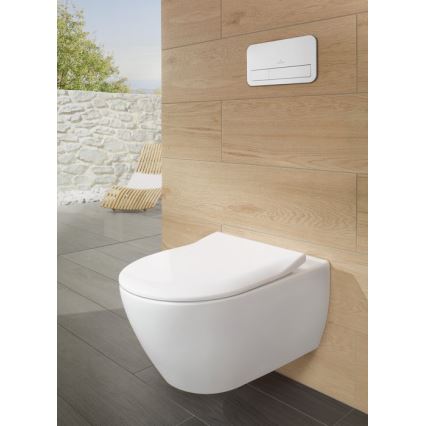 WC sospeso SUBWAY + sedile WC SoftClose SUBWAY + pulsante di scarico VICONNECT + modulo da incasso VICONNECT + guarnizione isolante VICONNECT
