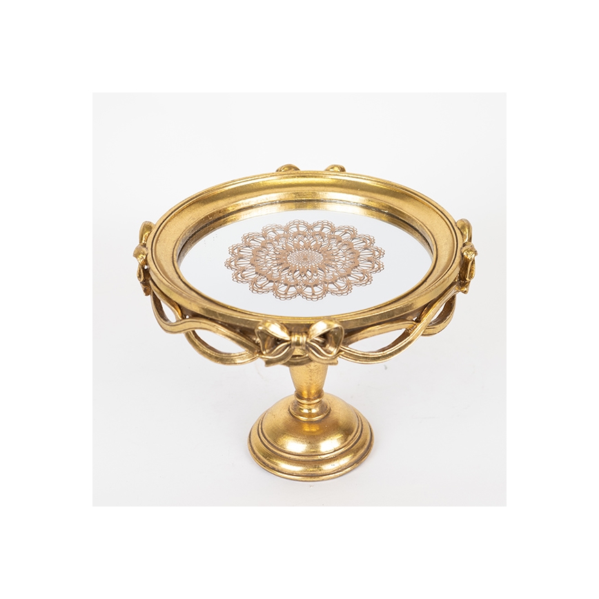 Vassoio decorativo diametro 25,5 cm oro
