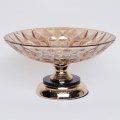 Vassoio decorativo diametro 29,5 cm marrone/fumé