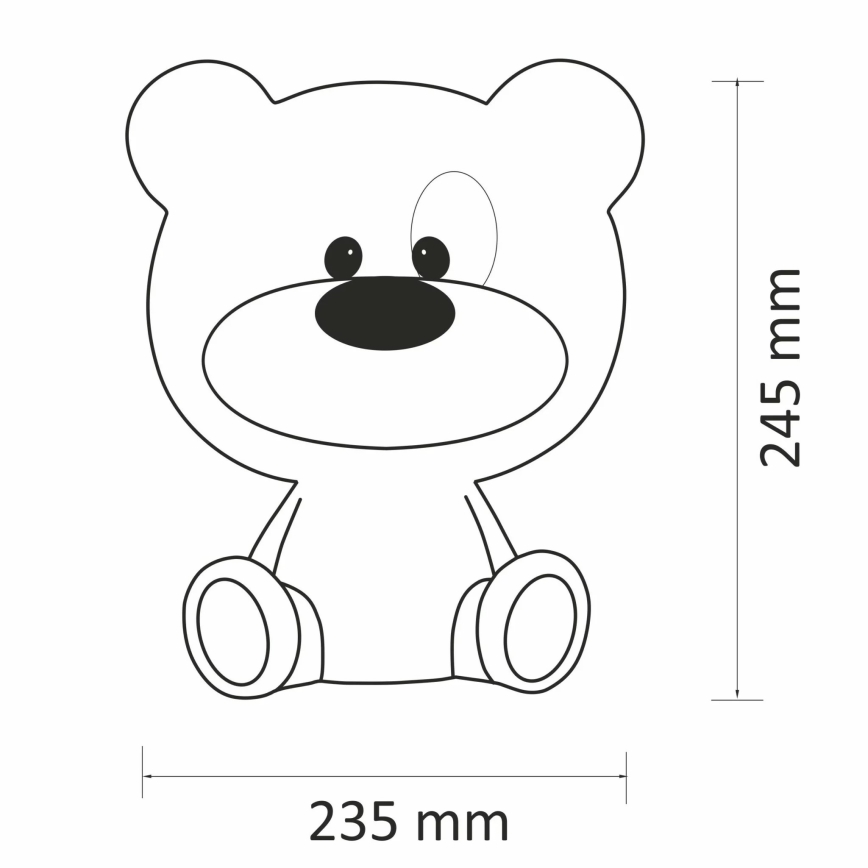 Veilleuse à intensité variable LED pour enfant BIBI 2,5W/230V