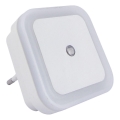 Veilleuse avec détecteur LED/0,5W/230V blanc