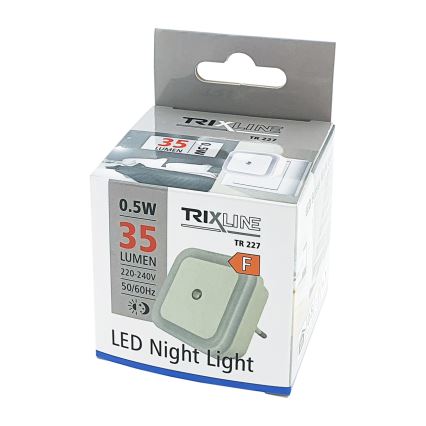 Veilleuse avec détecteur LED/0,5W/230V blanc
