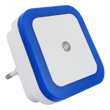 Veilleuse avec détecteur LED/0,5W/230V bleu