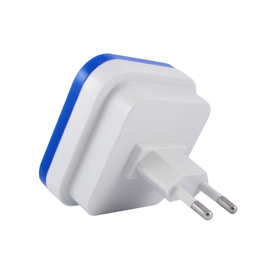 Veilleuse avec détecteur LED/0,5W/230V bleu