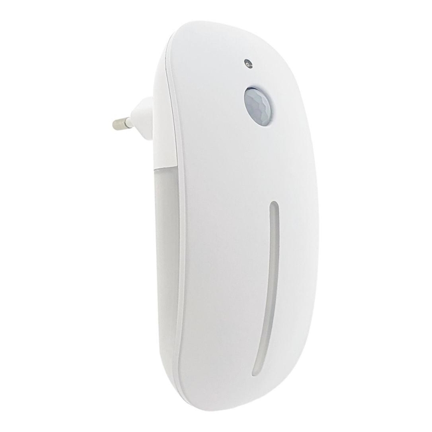Veilleuse avec détecteur LED/1W/230V blanc