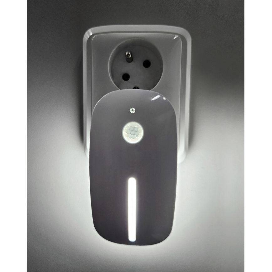 Veilleuse avec détecteur LED/1W/230V blanc