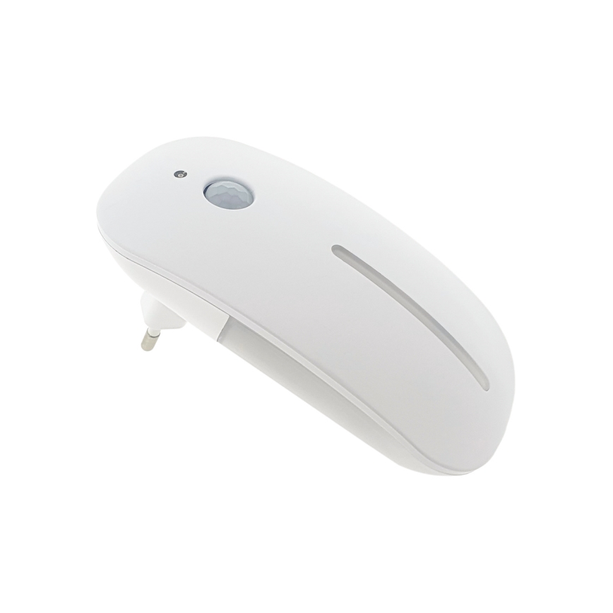 Veilleuse avec détecteur LED/1W/230V blanc