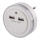 Veilleuse LED à brancher sur prise avec capteur crépusculaire + 2x USB, 3x LED/0,3W/230V