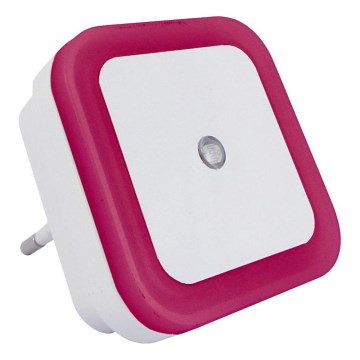 Veilleuse LED avec capteur crépusculaire LED/0,5W/230V rose