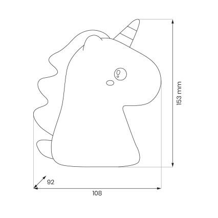 Veilleuse tactile rechargeable à intensité variable LED RGBW pour enfants UNICORN LED/1W/5V 1200 mAh