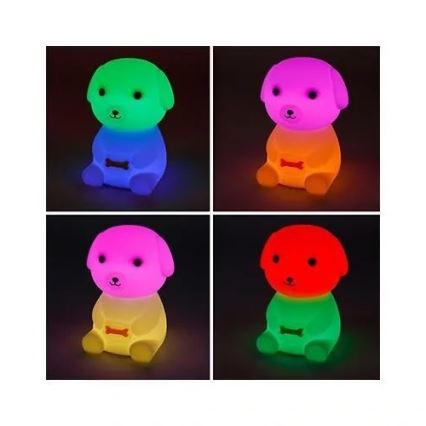 Veilleuse pour enfants LED RGBW dimmable rechargeable LED/2,5W/5V 3000K 1200 mAh motif chien