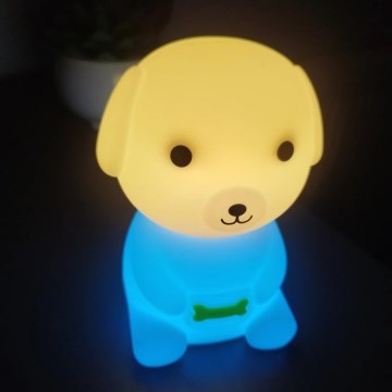 Veilleuse rechargeable pour enfants LED RGBW à intensité variable LED/2,5W/5V 3000K 1200 mAh motif chien