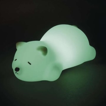 Veilleuse tactile LED RGB rechargeable en forme d'ours, 3,7 V 1200 mAh