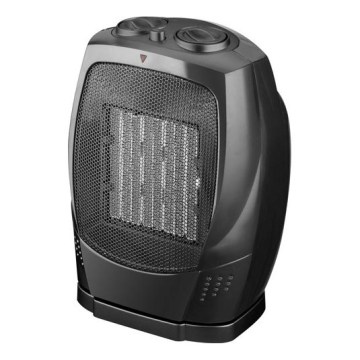 Ventilateur avec élément chauffant en céramique RIN 1500W/230V noir