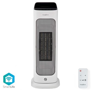 Ventilateur avec un élément chauffant en céramique Smartlife 1400/2000W/230V Wi-Fi Tuya + télécommande