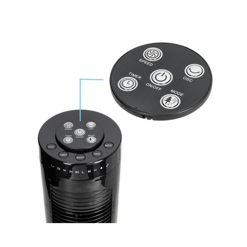 Ventilateur colonne HOORN 45W/230V 81 cm noir