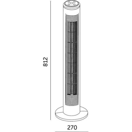 Ventilateur colonne HOORN 45W/230V 81 cm noir