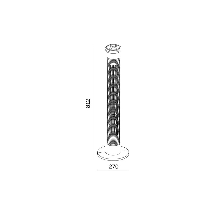 Ventilateur colonne HOORN 45W/230V 81 cm noir