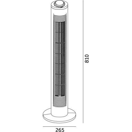 Ventilateur colonne VENLO 45W/230V 81 cm noir