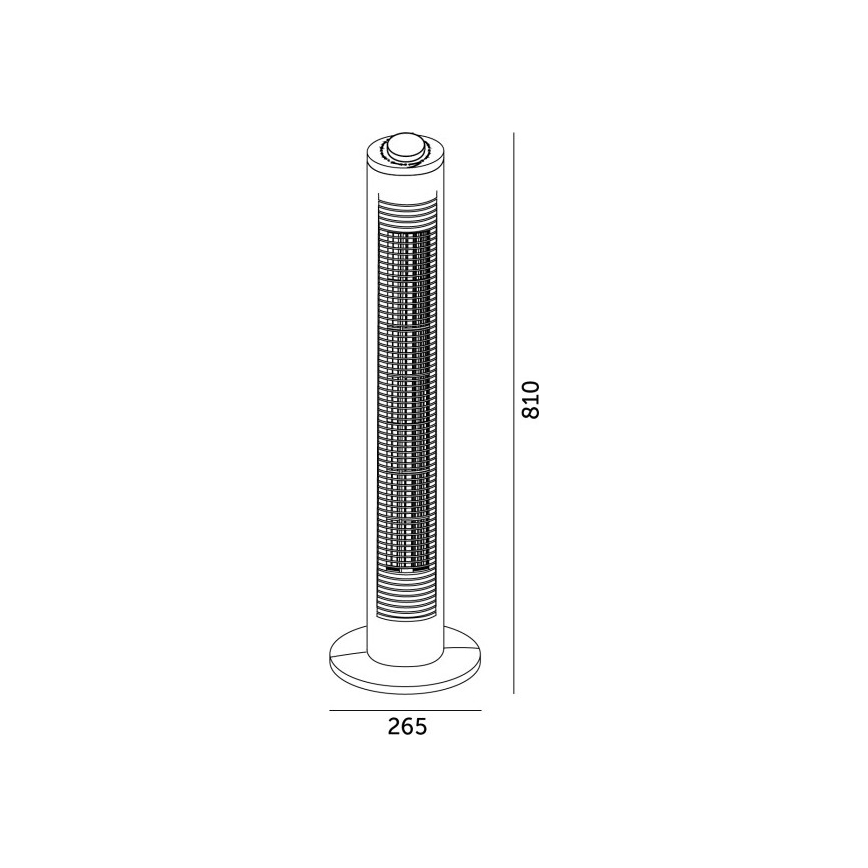 Ventilateur colonne VENLO 45W/230V 81 cm noir