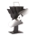 Ventilateur de cheminée 19,3x20,5 cm anthracite/chrome brillant