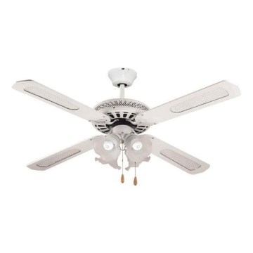 Ventilateur de plafond 4xE27/70W/230V d. 132 cm blanc
