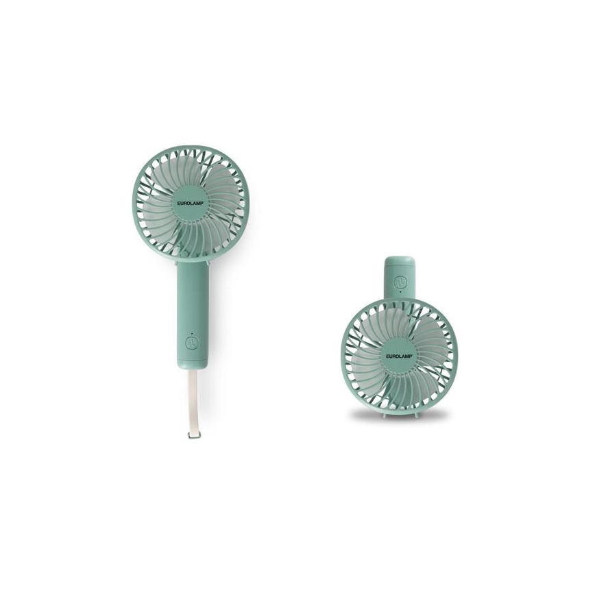 Ventilateur de poche rechargeable 5W/5V 1200 mAh turquoise