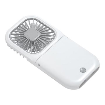 Ventilateur de poche rechargeable 5W/5V 2500 mAh blanc