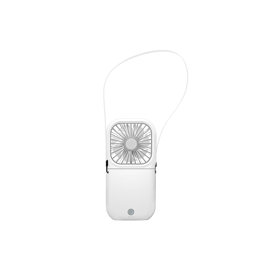 Ventilateur de poche rechargeable 5W/5V 2500 mAh blanc