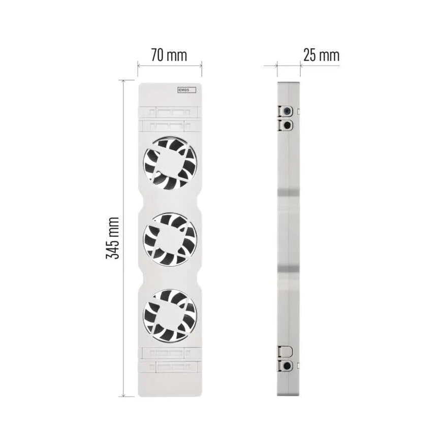 Ventilateur de radiateur 5/230V blanc