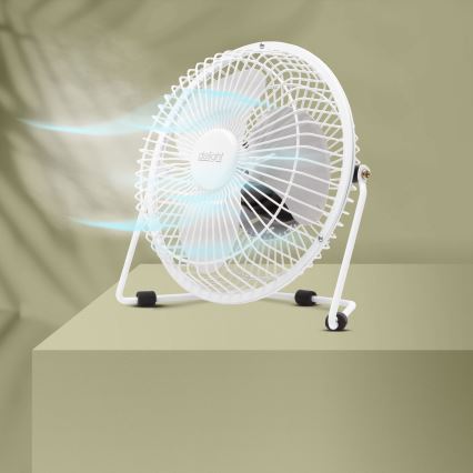 Ventilateur de table 1,75 W/5 V USB, Ø 18 cm, blanc