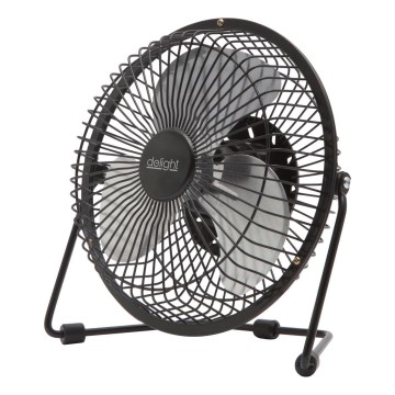 Ventilateur de table 1,75 W / 5 V USB Ø 18 cm noir