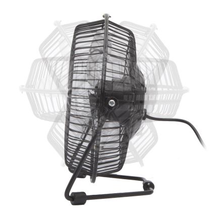 Ventilateur de table 1,75 W / 5 V USB Ø 18 cm noir