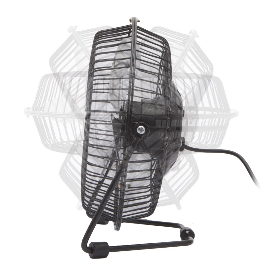 Ventilateur de table 1,75 W / 5 V USB Ø 18 cm noir